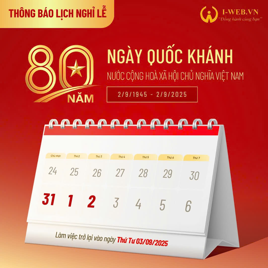 Thông báo lịch nghỉ lễ Quốc Khánh 2/9 năm 2025