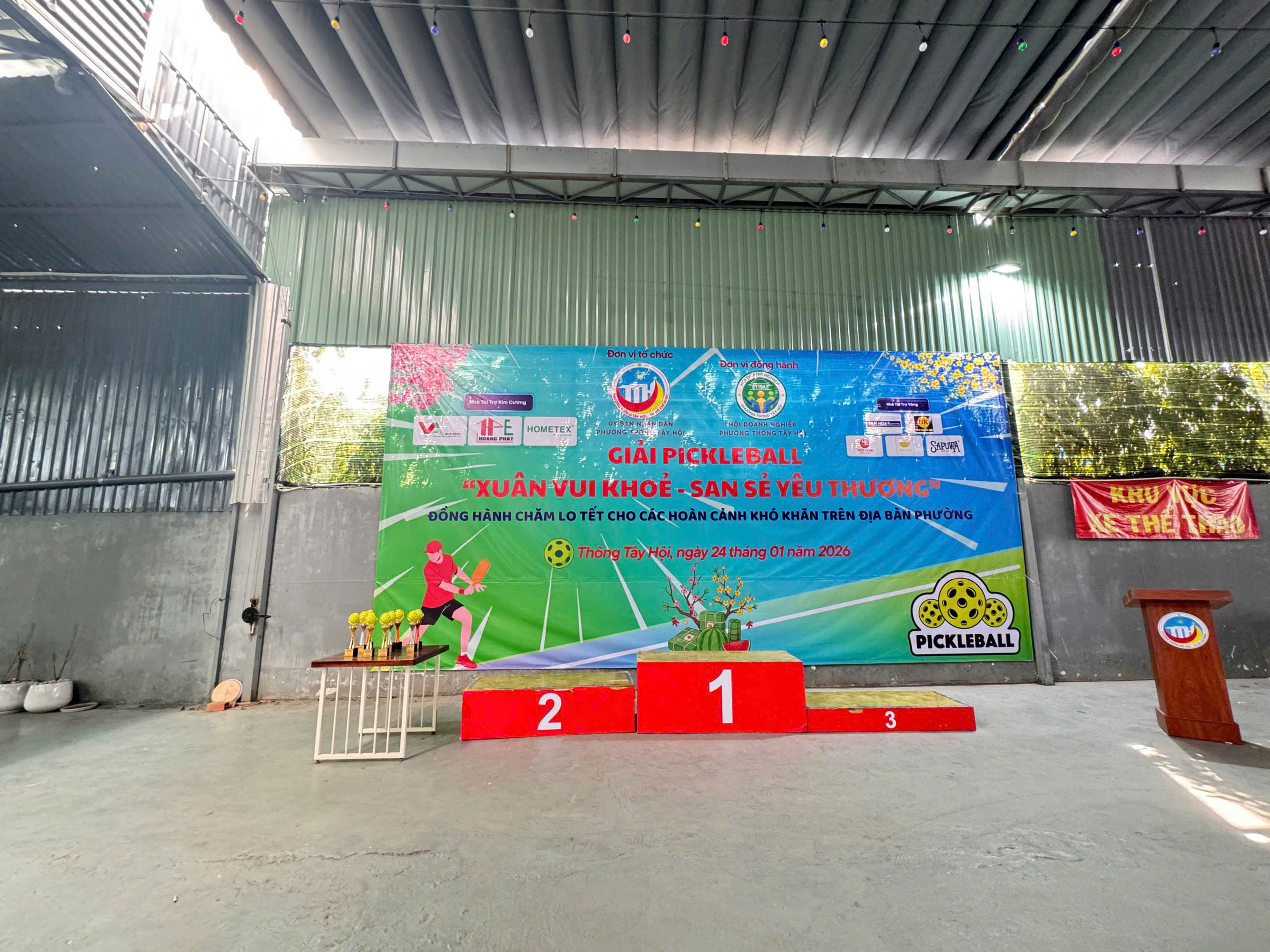 Giải Pickleball Xuân Vui Khỏe – San Sẻ Yêu Thương Phường Thông Tây Hội