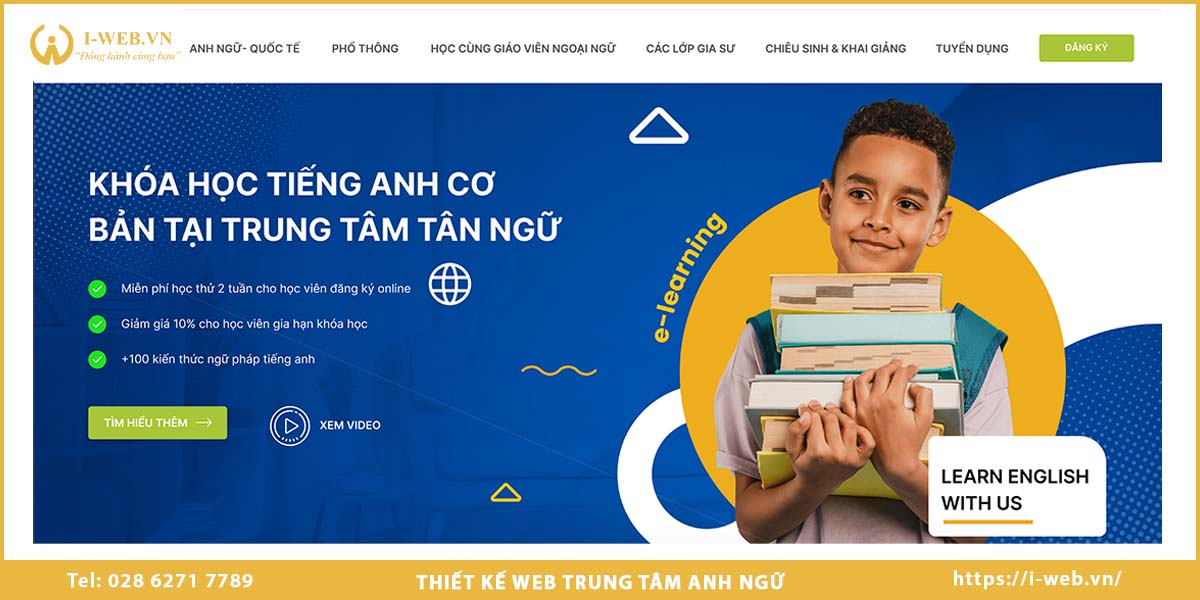 Bảng giá thiết kế web Anh ngữ