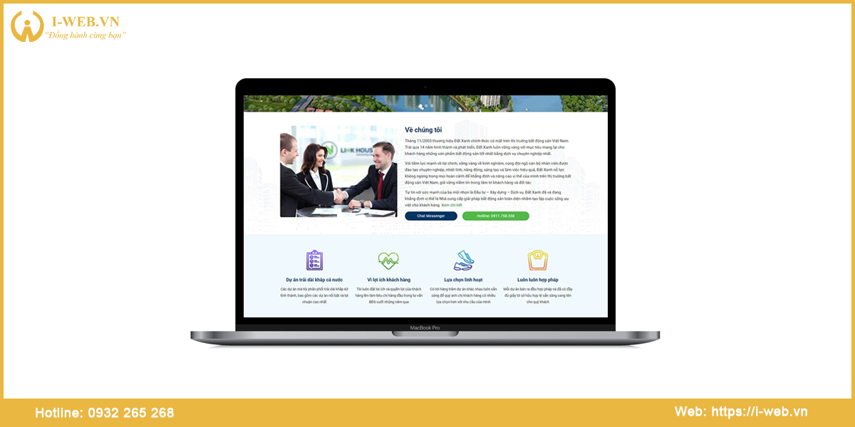 Bảng giá thiết kế web bất động sản