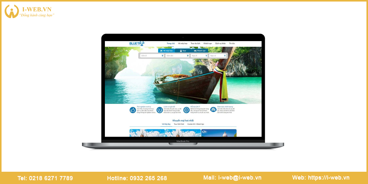 Bảng giá thiết kế web du lịch