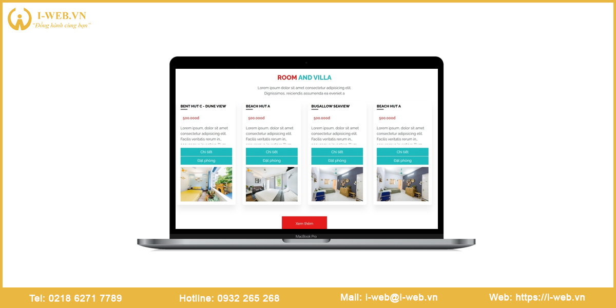 Bảng giá thiết kế web homestay