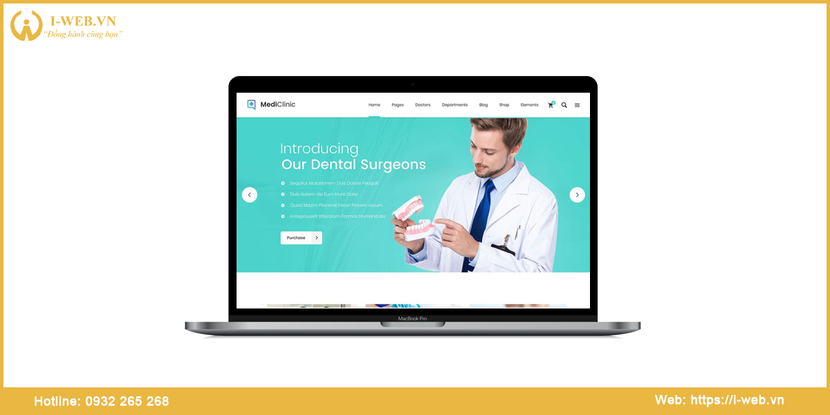 Gía thiết kế web nha khoa