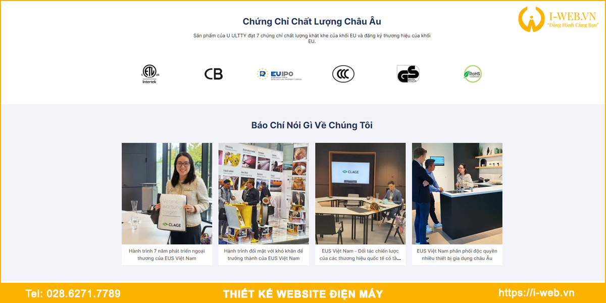 Dịch vụ thiết kế web điện máy