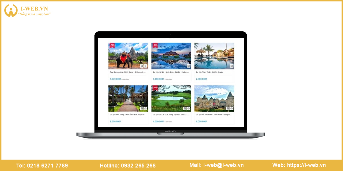 Dịch vụ thiết kế web du lịch