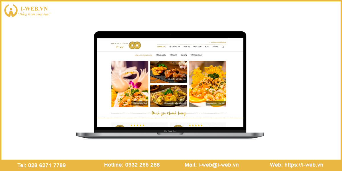 Dịch vụ thiết kế web nấu tiệc tại nhà