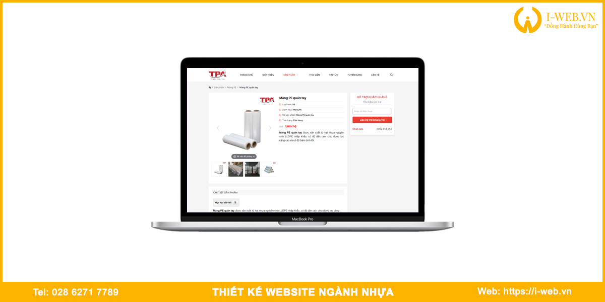 Dịch vụ thiết kế web ngành nhựa