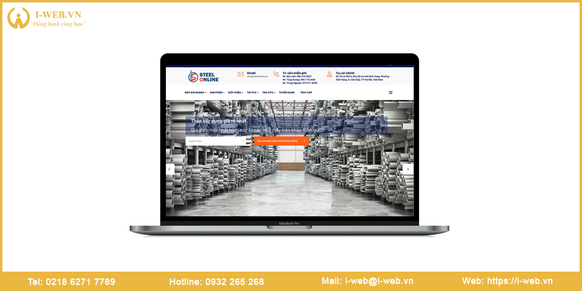 Dịch vụ thiết kế web sắt thép
