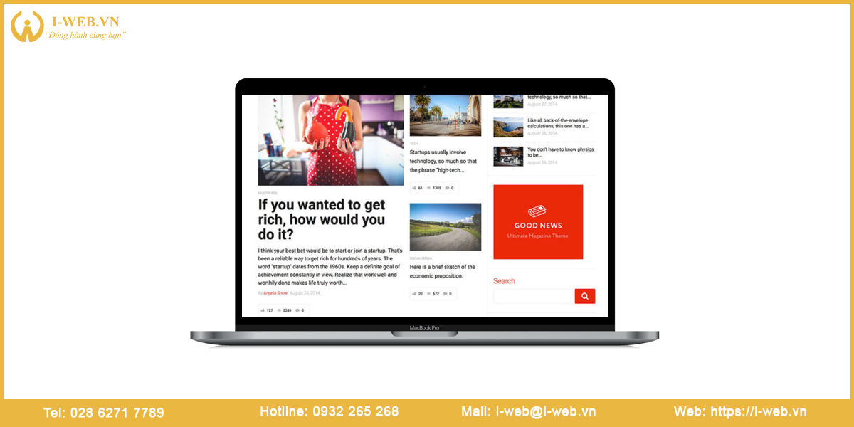 Dịch vụ thiet ke web tin tuc