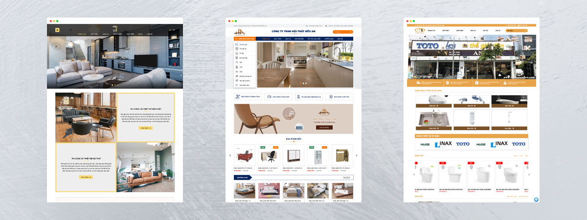 dịch vụ thiết kế web nội thất