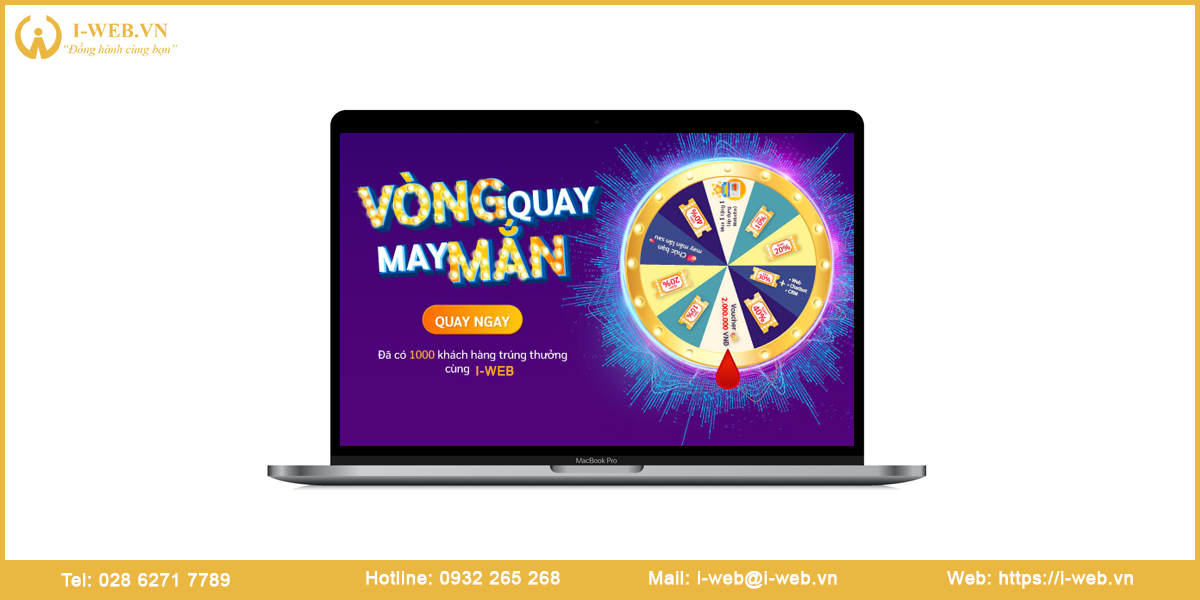 Lợi ích thiết kế landing page vòng quay may mắn