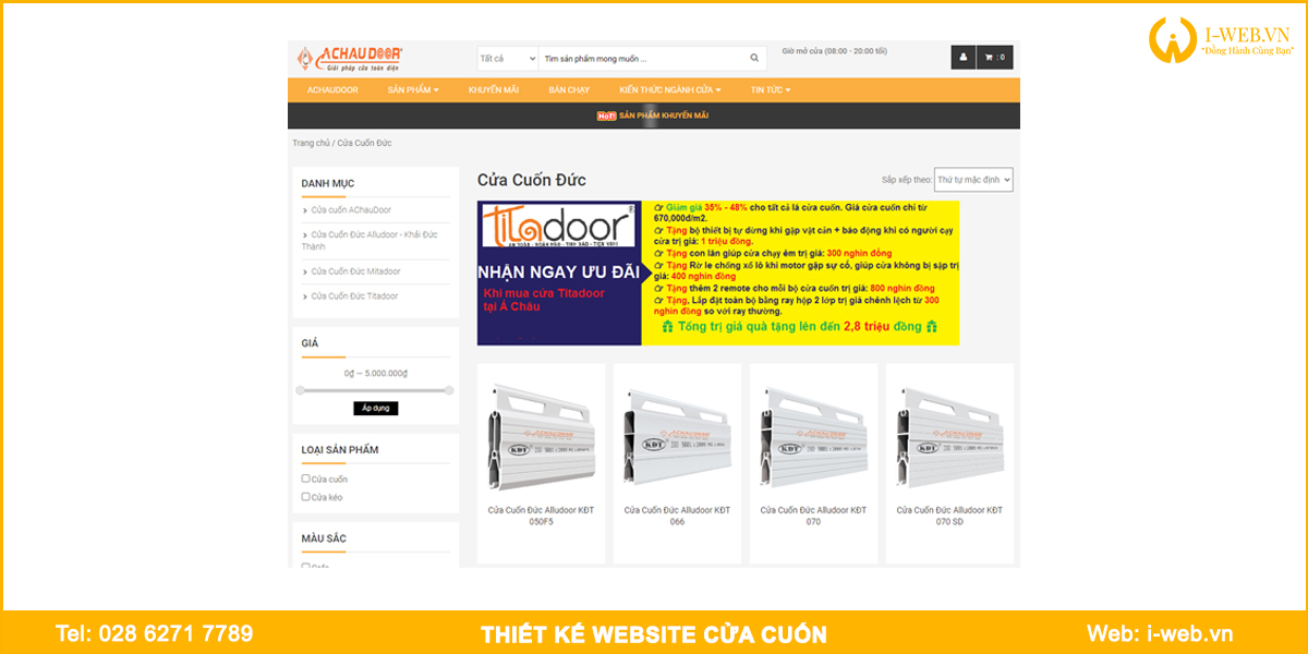 Lợi ích thiết kế web cửa cuốn