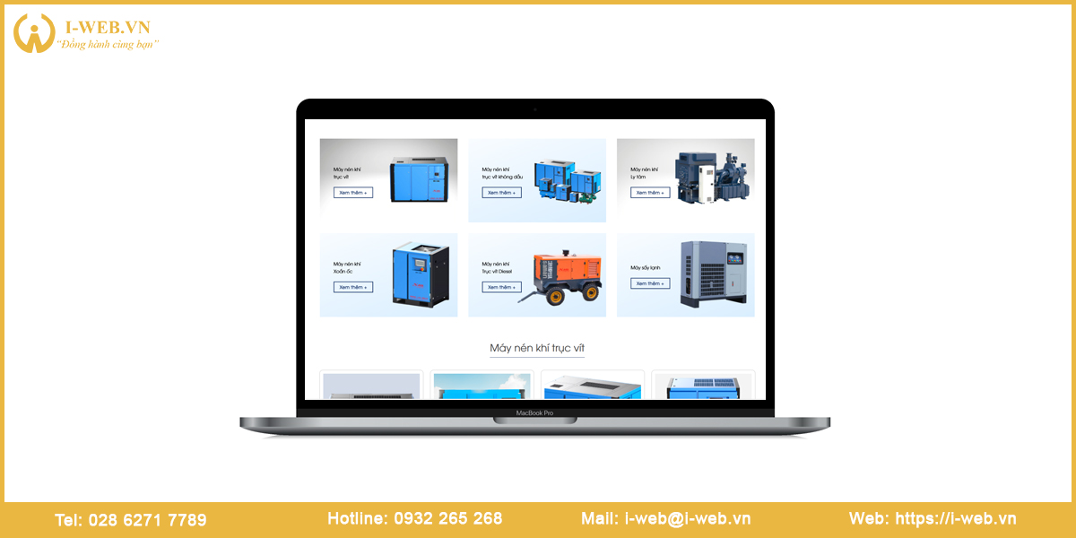 Lợi ích thiết kế web máy móc thiết bị