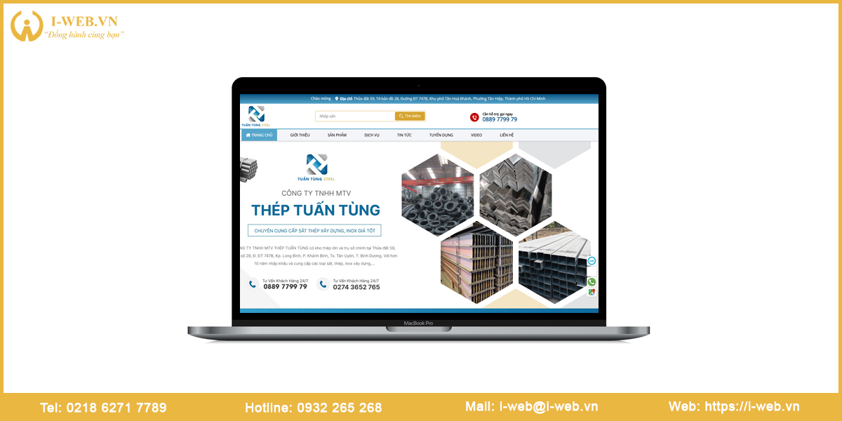 Lợi ích thiết kế web sắt thép