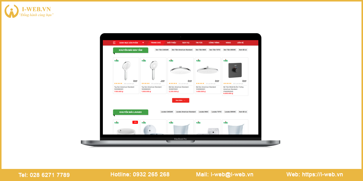 Lợi ích thiết kế web thiết bị vệ sinh