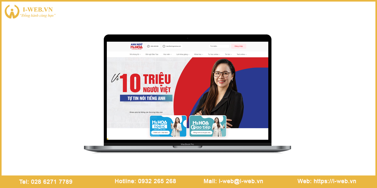 Lợi ích thiết kế web trung tâm Anh ngữ