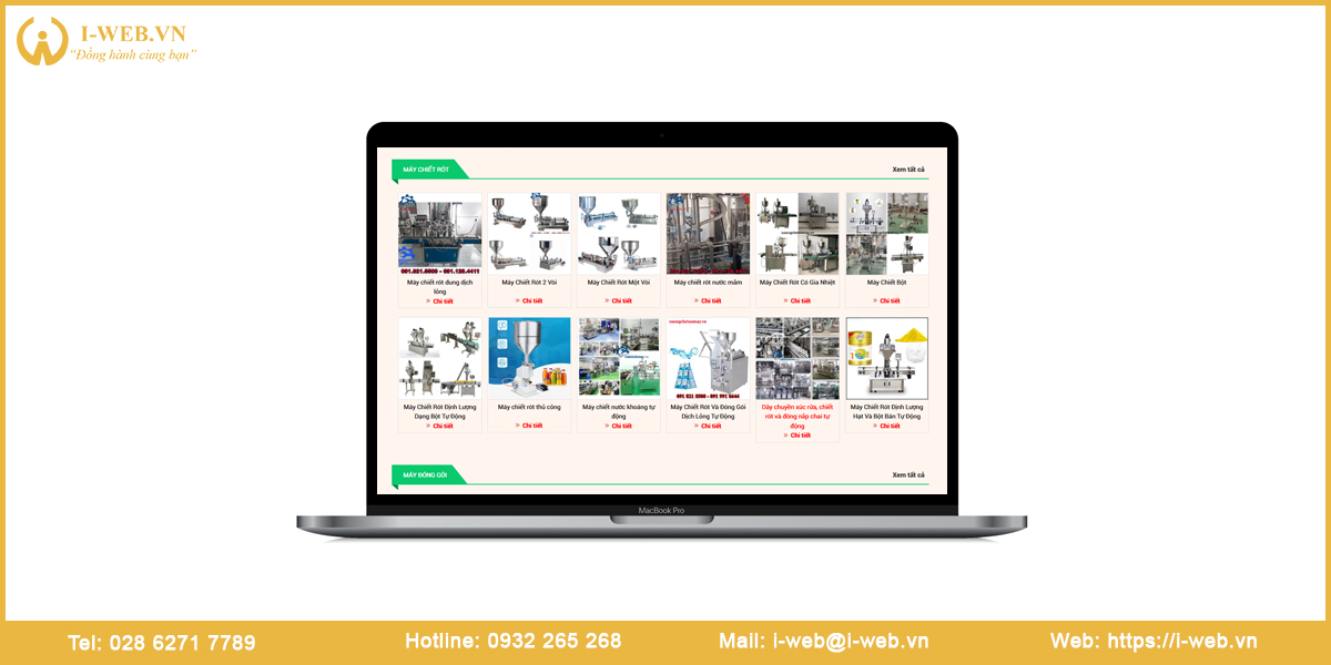 Lợi ích thiết kế web chế tạo máy