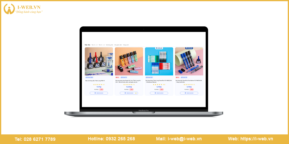 Lợi ích thiết kế website văn phòng phẩm