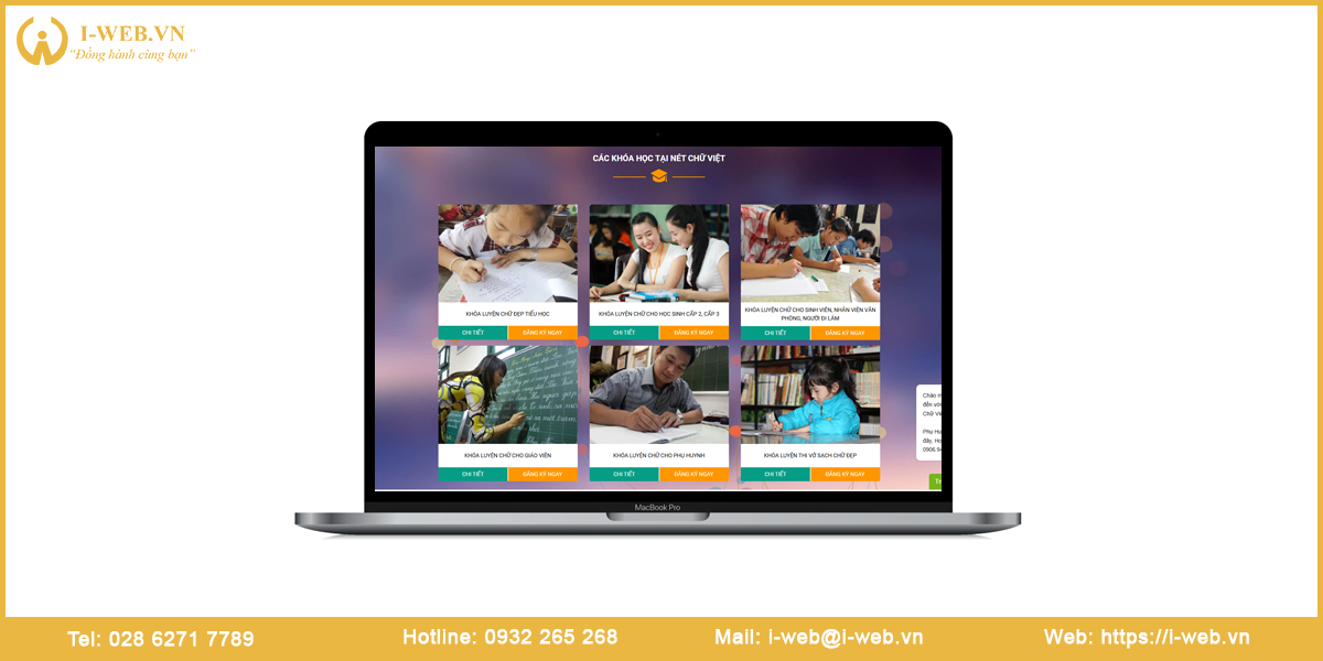 Lưu ý chức năng web luyện chữ