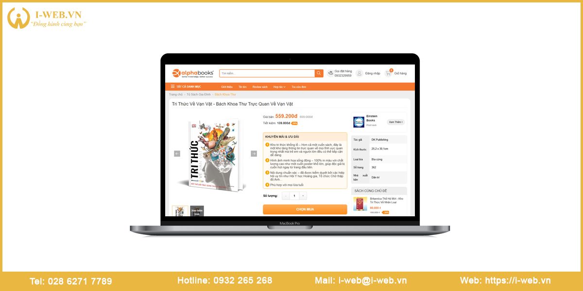 Lưu ý thiết kế web nhà sách