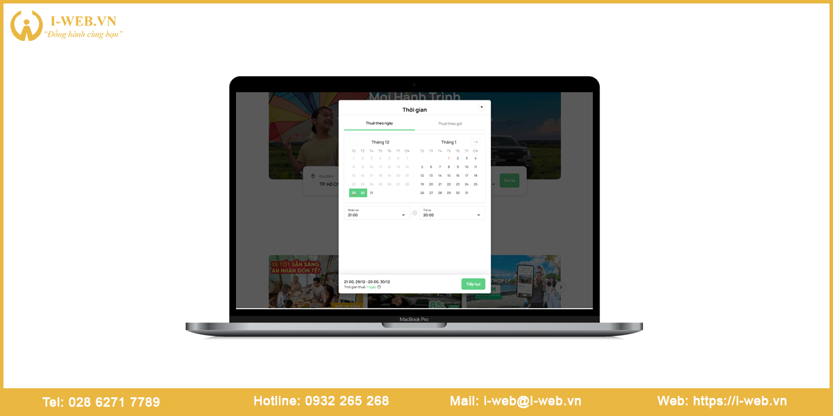 Lưu ý chức năng web thuê xe ô tô
