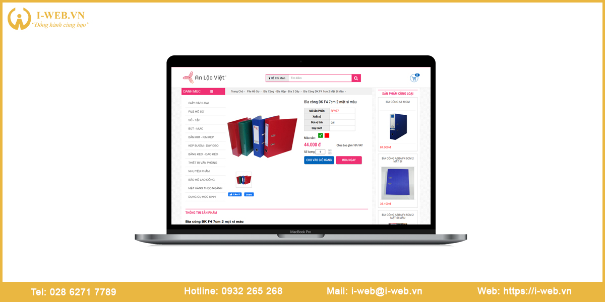 Lưu ý thiết kế website văn phòng phẩm