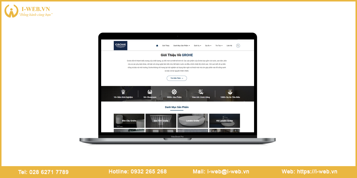 Lưu ý giao diện web thiết bị vệ sinh