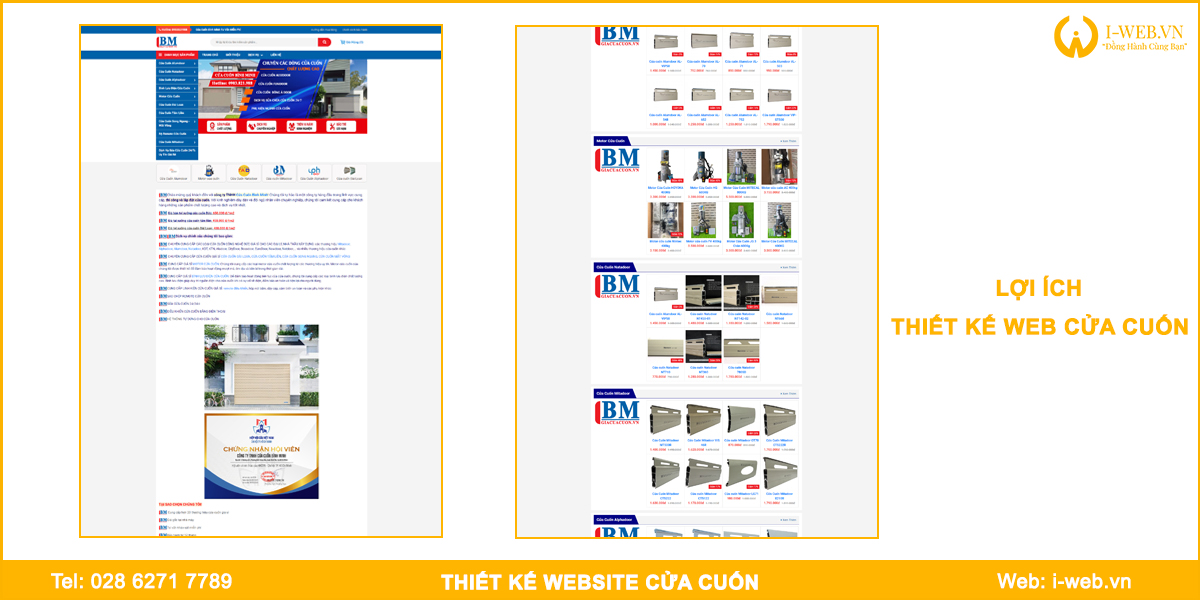 Lưu ý thiết kế web cửa cuốn