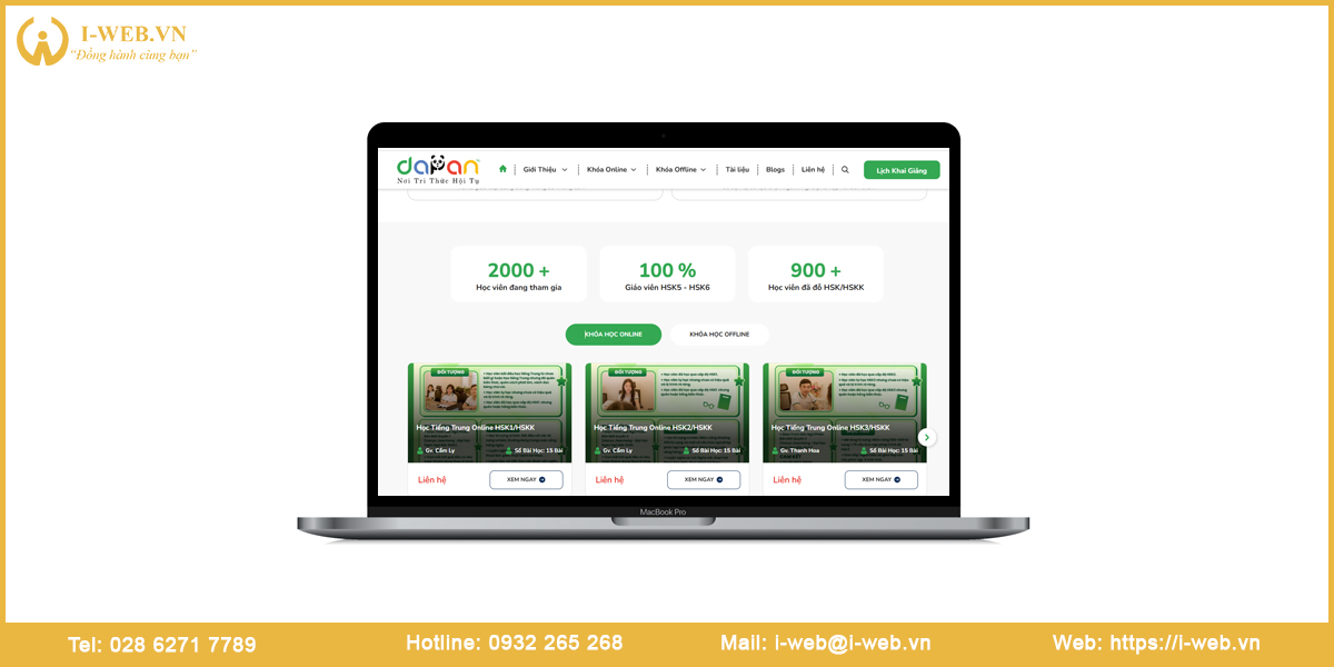 Lưu ý khi thiết kế web đào tạo tiếng Trung