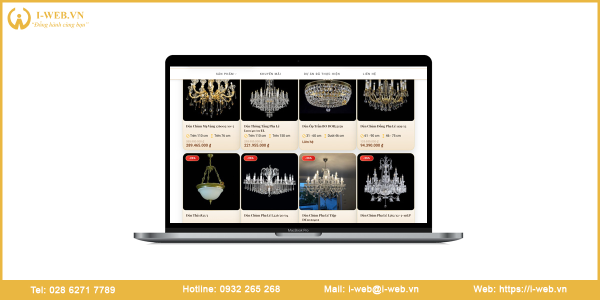 Lưu ý thiết kế web đèn trang trí