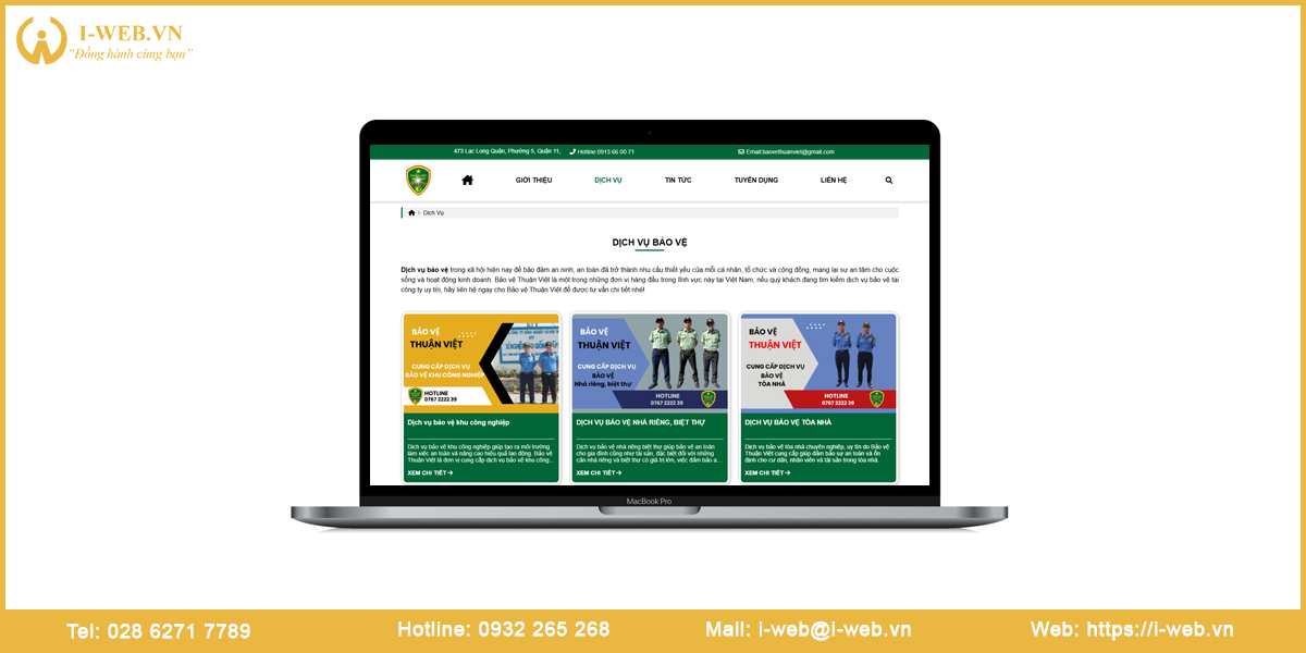 Lưu ý thiết kế website dịch vụ bảo vệ