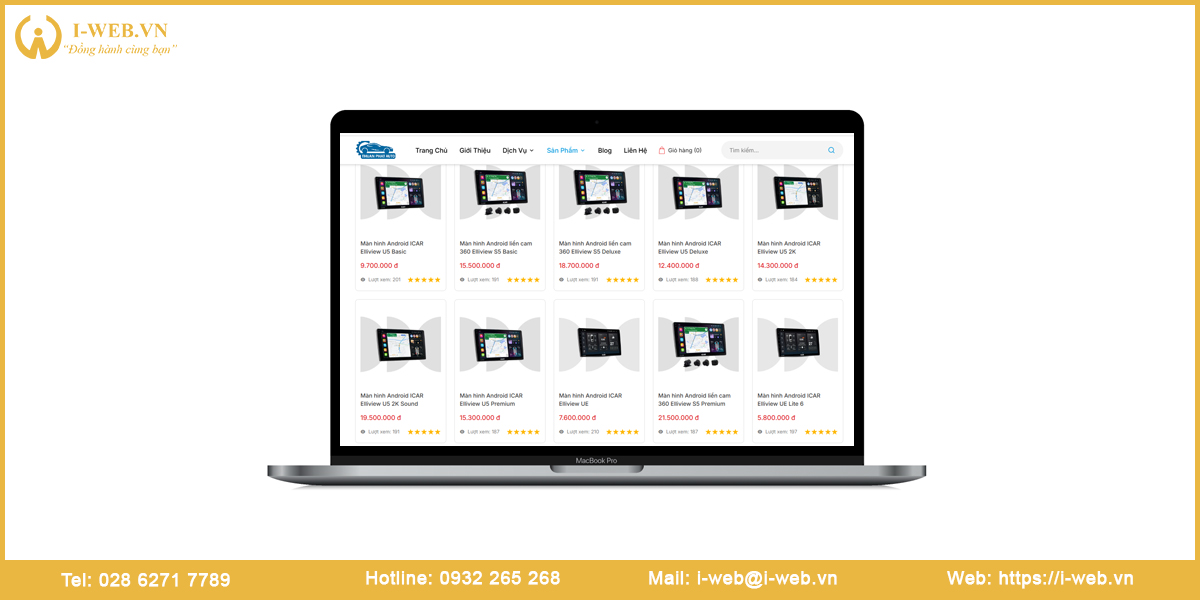 Lưu ý thiết kế web đồ chơi xe hơi