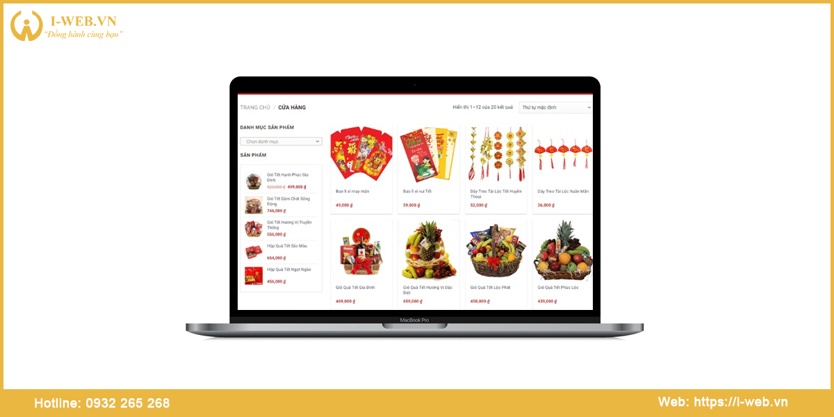 Lưu ý  thiết kế web đồ lưu niệm