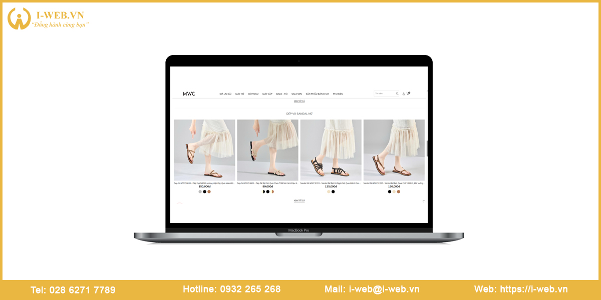 Lưu ý thiết kế website giày dép