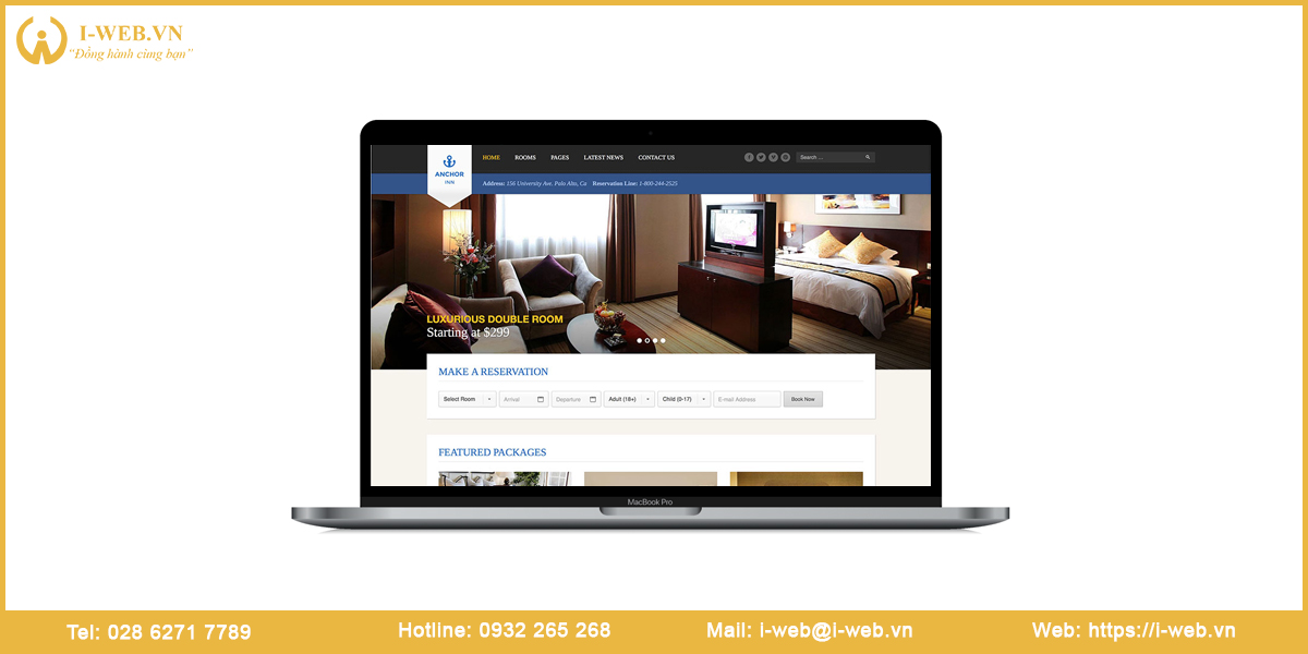 Lưu ý thiết kế web khách sạn