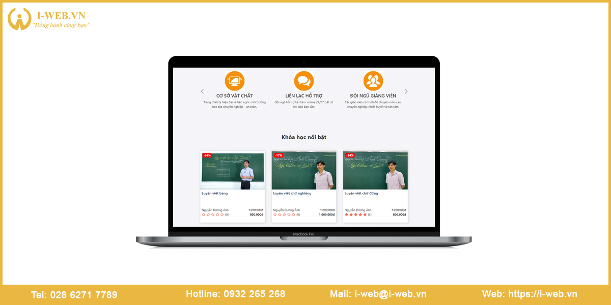 Lưu ý thiết kế website luyện chữ