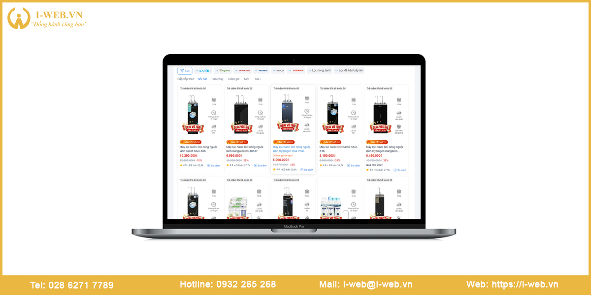 Lưu ý thiết kế web máy lọc nước