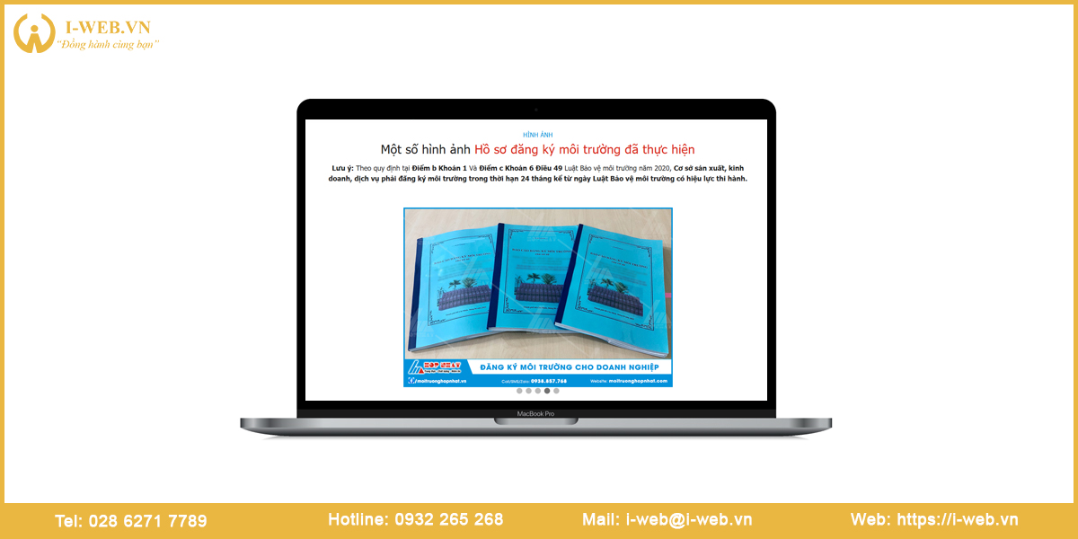 Lưu ý thiết kế web môi trường