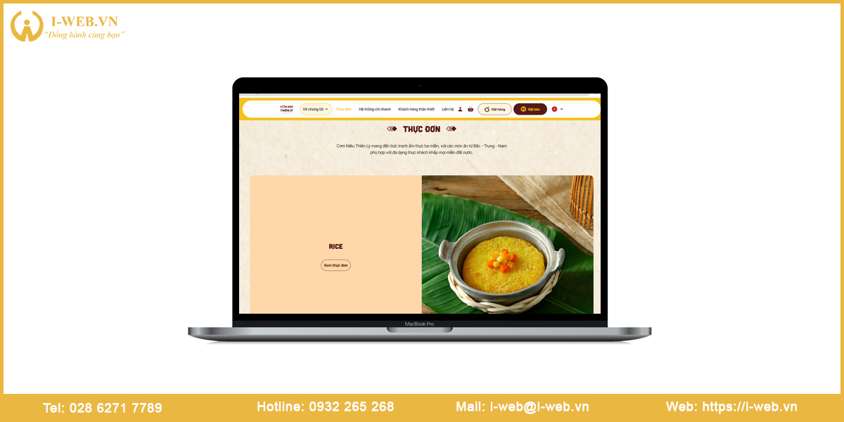 Lưu ý thiết kế web quán ăn