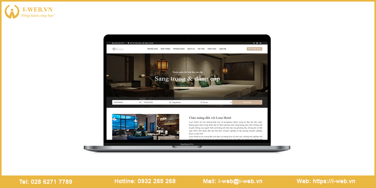 Lưu ý thiết kế web resort