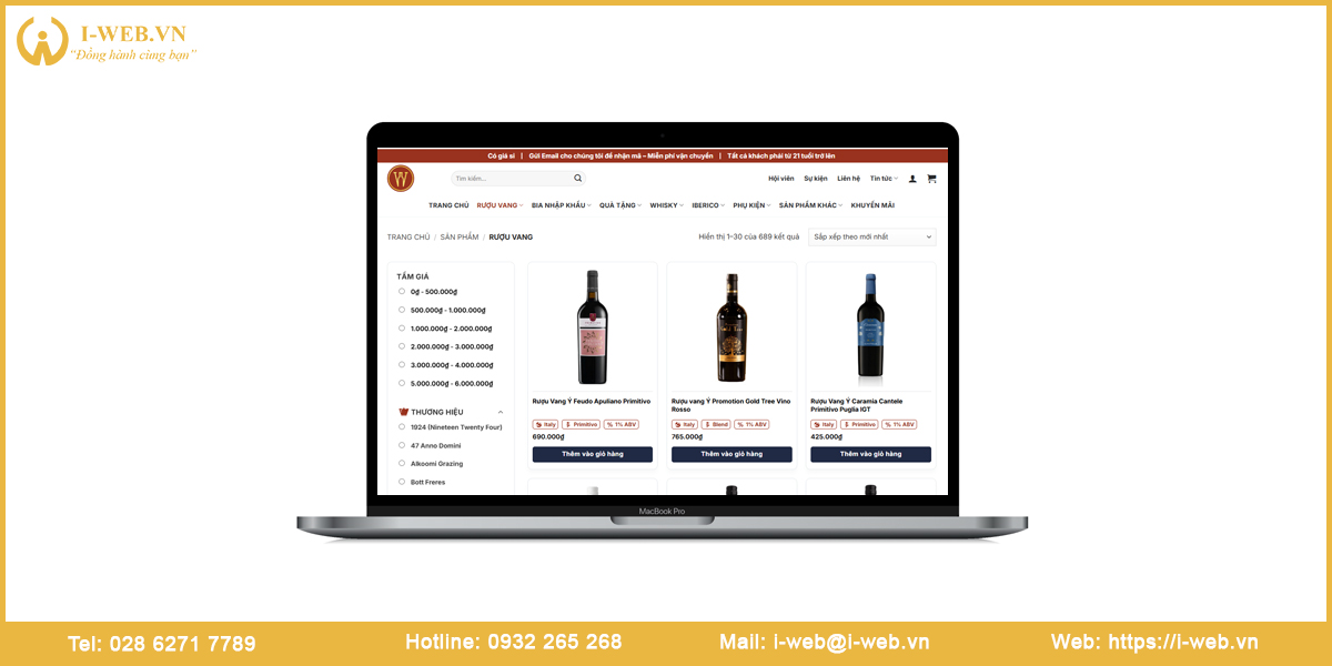 Lưu ý thiết kế website rượu vang