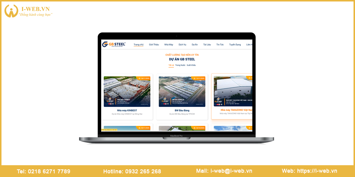Lưu ý thiết kế web sắt thép