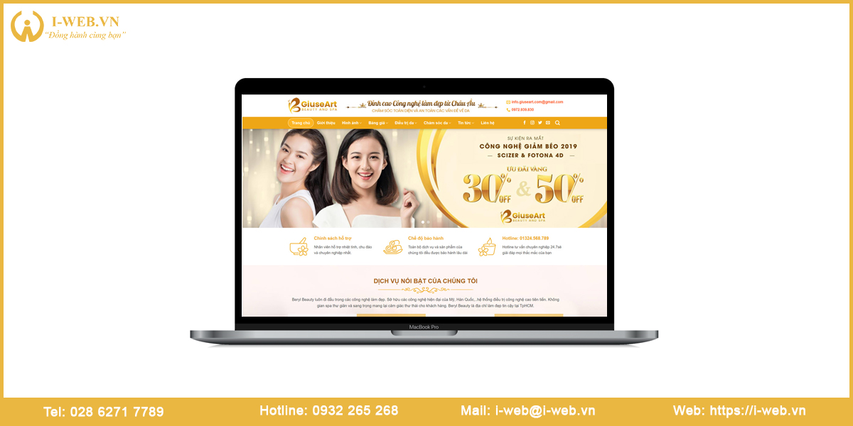 Lưu ý thiết kế website spa