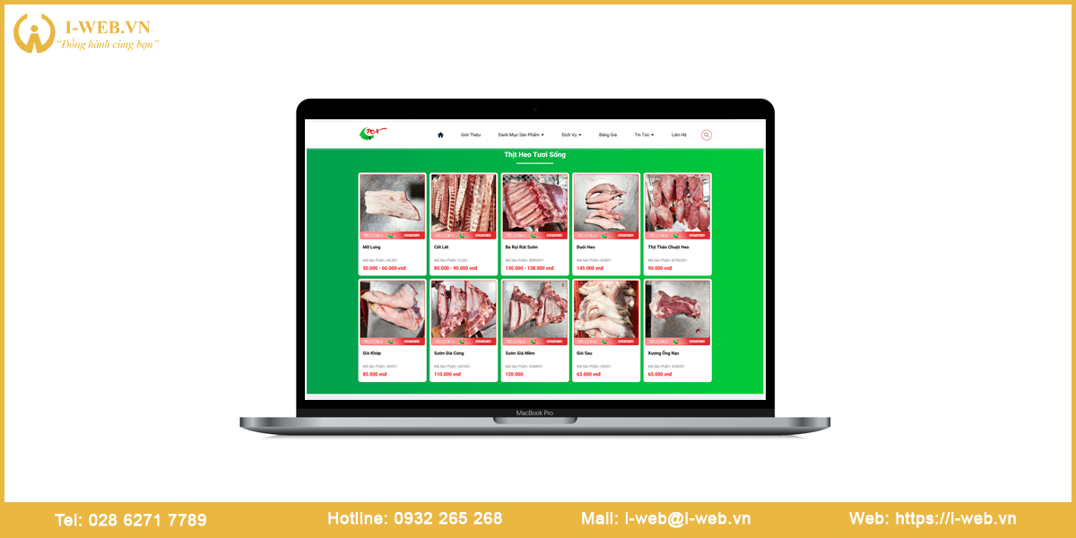 Lưu ý thiết kế web thực phẩm