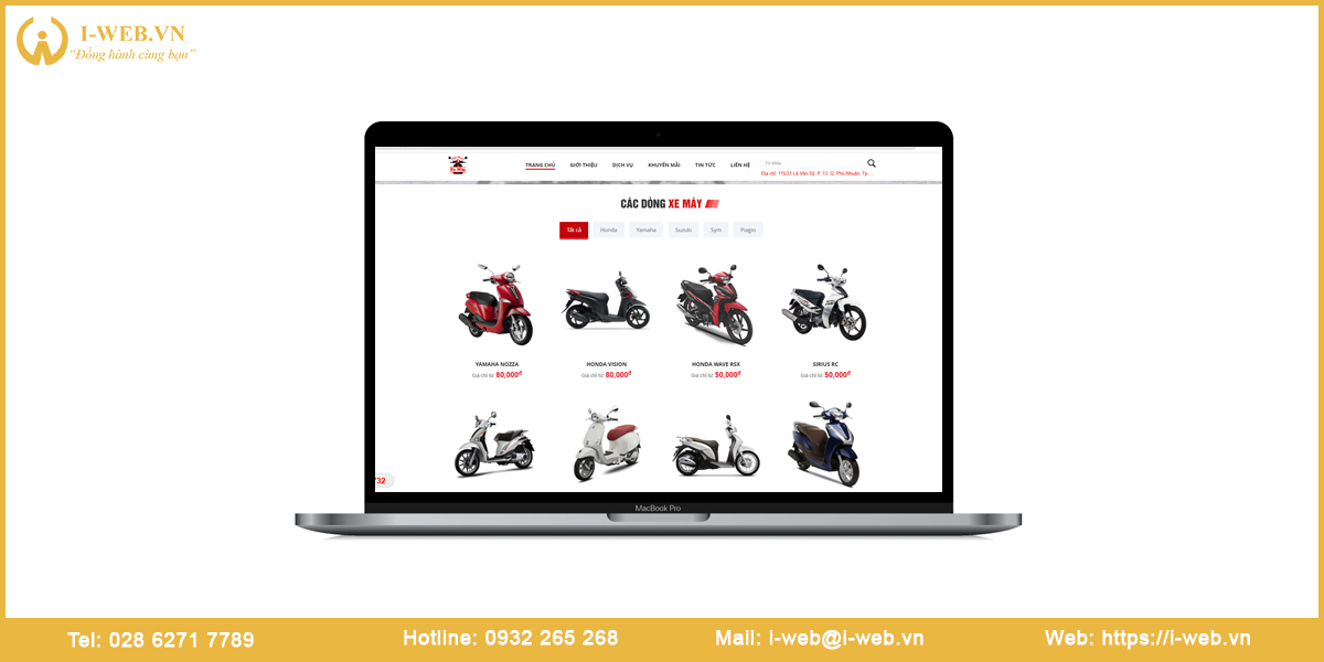 Lưu ý thiết kế website cho thuê xe máy