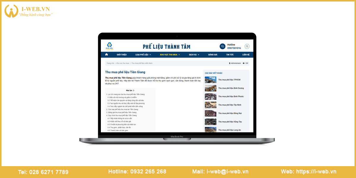 Lưu ý thiết kế website Tiền Giang