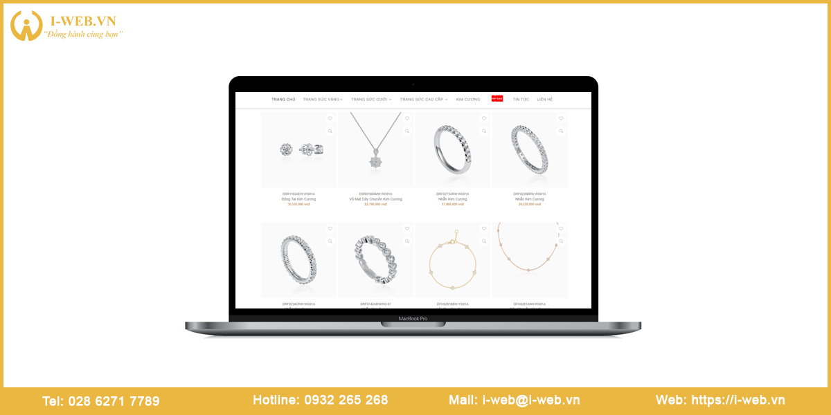 Lưu ý khi thiết kế web trang sức