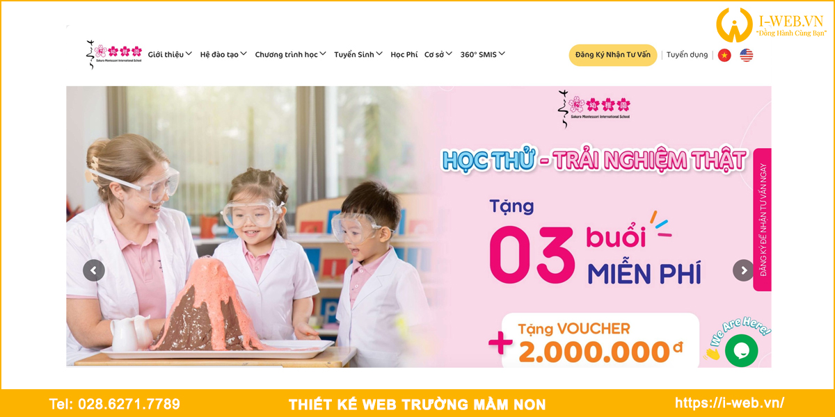 lưu ý khi thiết kế website trường mầm non