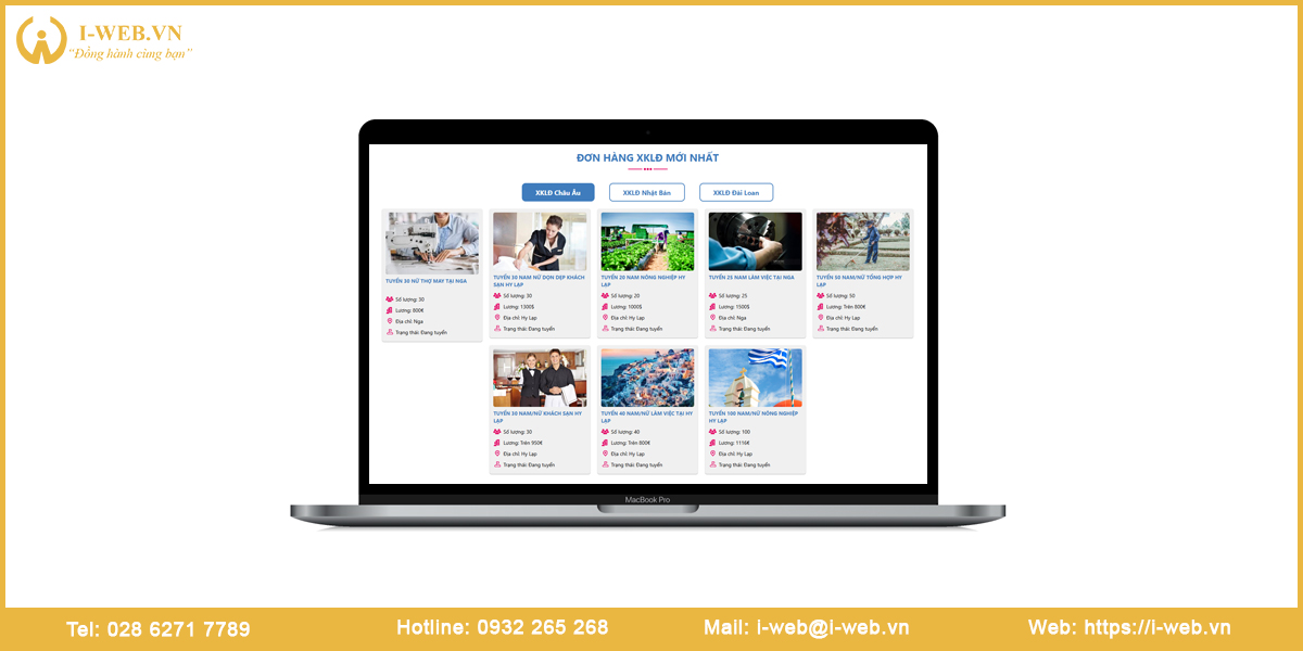 Lưu ý thiết kế web xuất khẩu lao động