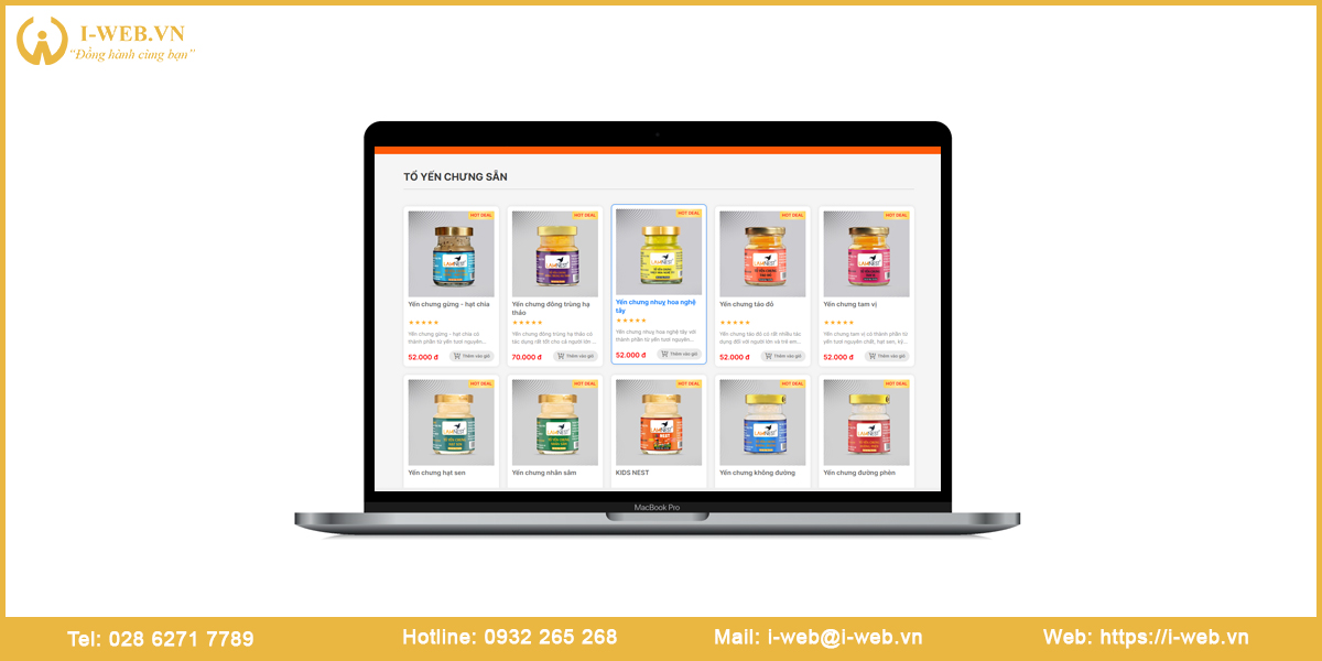 Lưu ý thiết kế web yến sào